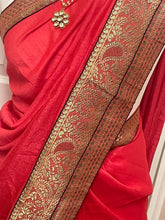 Load image into Gallery viewer, Semi Silk saree with border 1136