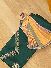 Load image into Gallery viewer, Semi Silk saree with border 1210