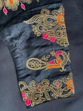 Load image into Gallery viewer, Black embroidered saree blouse 1015