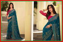 Load image into Gallery viewer, Party wear Georgette saree 945
