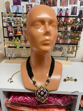 Load image into Gallery viewer, Black beaded set 1231