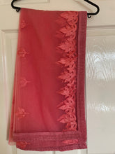 Load image into Gallery viewer, Duppatta ( net) 1438 the actual colour is light coral( it looks darker than it is in pictures)