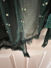 Load image into Gallery viewer, Chiffon duppatta this is bottle green colour 1460