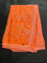 Load image into Gallery viewer, Chiffon duppatta 1491 (220x90cm) the colour is not bright orange but more peachy