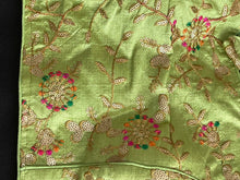 Load image into Gallery viewer, Saree blouse ( lime green ) 1510