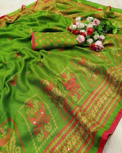 Load image into Gallery viewer, Linen jute silk saree 1386