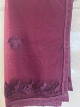 Load image into Gallery viewer, Duppatta (net) 1442 the colour is dark plum/ aubergine