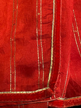 Load image into Gallery viewer, Silk duppatta 1483 (220x105cm) bright red colour