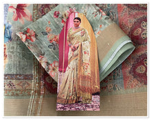 Load image into Gallery viewer, Cotton/linen saree 1591