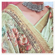 Load image into Gallery viewer, Cotton/linen saree 1591