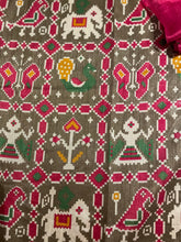 Load image into Gallery viewer, Cotton silk saree ( light olive ) 1651