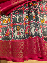 Load image into Gallery viewer, Cotton silk saree (grey ) 1658