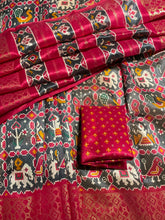 Load image into Gallery viewer, Cotton silk saree (grey ) 1658