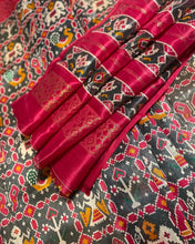 Load image into Gallery viewer, Cotton silk saree ( light olive ) 1651