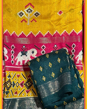 Load image into Gallery viewer, Cotton silk patola 1641 (PN the print may be slightly different)
