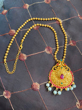 Load image into Gallery viewer, Orange gold affect necklace 1597