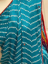 Load image into Gallery viewer, Bandhni print saree (saree actual colour is lighter not so dark and deep )1778