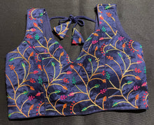 Load image into Gallery viewer, Saree blouse dark blue ( navy) 1800