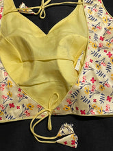 Load image into Gallery viewer, Saree blouse light yellow 1793