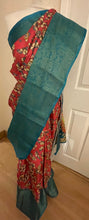Load image into Gallery viewer, Linen silk saree ( green ) 1808