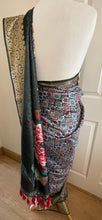 Load image into Gallery viewer, Semi Silk saree with green base 4002