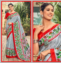 Load image into Gallery viewer, Cotton silk saree 1853
