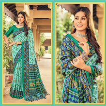 Load image into Gallery viewer, Cotton silk saree 1858