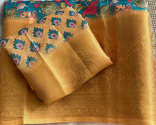 Load image into Gallery viewer, Linen silk saree 1811