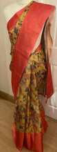 Load image into Gallery viewer, Linen silk saree 1810