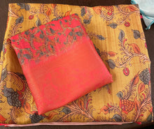 Load image into Gallery viewer, Linen silk saree 1810