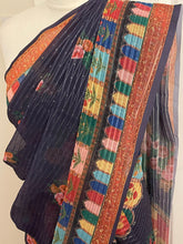 Load image into Gallery viewer, Sabyasachi inspired saree ( dark blue) 1744