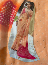 Load image into Gallery viewer, Georgette saree (peach colour ) 1891