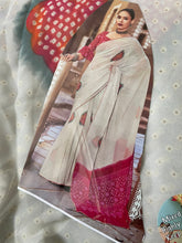 Load image into Gallery viewer, Georgette saree in light grey 1890
