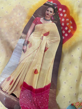Load image into Gallery viewer, Georgette saree in lemon yellow colour 1889