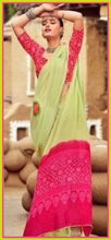 Load image into Gallery viewer, Georgette saree 1885 mint green colour