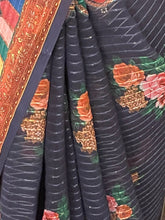 Load image into Gallery viewer, Sabyasachi inspired saree ( dark blue) 1744