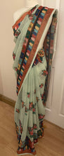 Load image into Gallery viewer, Sabyasachi inspired print saree ( mint green ) 1745