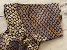 Load image into Gallery viewer, Dark blue brocade blouse 1930