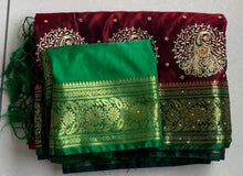 Load image into Gallery viewer, Two tone silk saree 1948