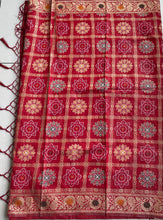 Load image into Gallery viewer, Semi Silk gharchola type  saree 1952