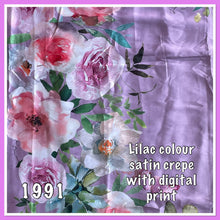 Load image into Gallery viewer, Satin crepe saree 1991
