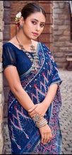 Load image into Gallery viewer, Ikkat print cotton saree 2021