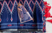 Load image into Gallery viewer, Ikkat print cotton saree 2021
