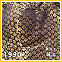 Load image into Gallery viewer, Dark blue brocade blouse 1930