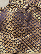 Load image into Gallery viewer, Dark blue brocade blouse 1930