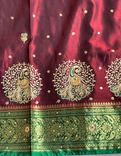 Load image into Gallery viewer, Two tone silk saree 1948