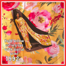 Load image into Gallery viewer, Satin crepe saree 1992