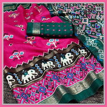 Load image into Gallery viewer, Cotton silk patola 1637 ( PN the print might be slightly different)