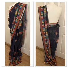 Load image into Gallery viewer, Sabyasachi inspired saree ( dark blue) 1744