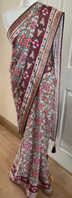 Load image into Gallery viewer, Semi Silk saree 2144 base colour is off white /cream